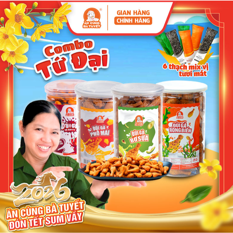(Tặng 6 thạch healthy) COMBO TỨ ĐẠI ĐÙI GÀ - ĂN CÙNG BÀ TUYẾT M67