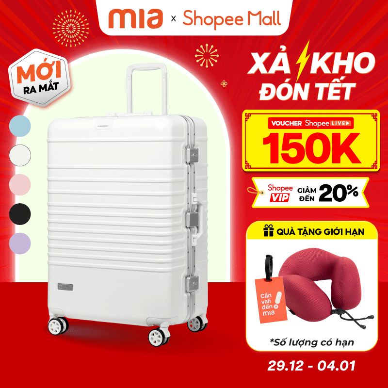   SIÊU PHẨM  Vali Khoá Khung MIAvn Larita HILARY - Size 20 24 28 Nhựa PC ABS Cao Cấp Khoá Khung Bảo Mật Tuyệt Đối 
