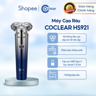 (NEW)Coclear Máy Cạo Râu Điện HS921 Lưỡi Dao Kép 3D Chống Nước IPX7 Sạc USB Type-C 1.5 Giờ Thời Gian Sử Dụng 90 Phút Bảo