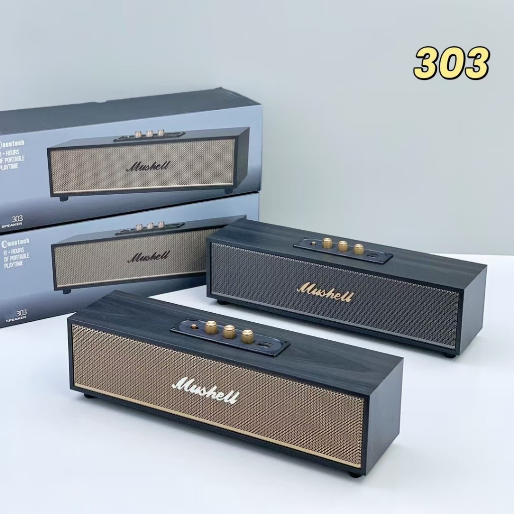 Loa Bluetooth XM303 (Hàng coppy) và Loa Gỗ Bluetooth XM-5H / XM-505