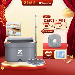  Bộ cây lau nhà 360 độ ZOLELE tự tách nước bẩn ngăn nước sạch và nước bẩn thông minh M16 - Chính hãng 