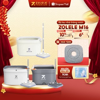 Bộ cây lau nhà ZOLELE 360 độ tự vắt 2 ngăn tách riêng nước bẩn M16 - Chính hãng 