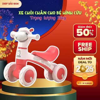  Xe Chòi Chân Cho Bé Kho Đồ Chơi Bảo Nam - Xe Chòi Hình Thú CỪU Có Nhạc Có Đèn Tải Trọng 25kg 