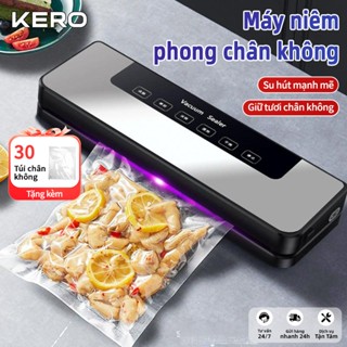 KERO Máy Hút Chân Không Đa Năng - Tia UV Khử Trùng & Tặng 30 Túi, Hút Mạnh Mẽ, Nhiều Chế Độ, Bảo Quản Thực Phẩm Tươi Lâu