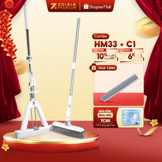  Cây lau nhà thấm hút nước và cây chà sàn gạt nước combo tiết kiệm thời gian dọn dẹp HM33 C1 ZOLELE 