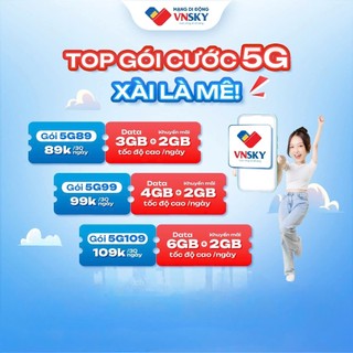 SIM 5G VNSKY 150GB GỌI MOBIFONE MIỄN PHÍ {Sim vật lí & Esim }