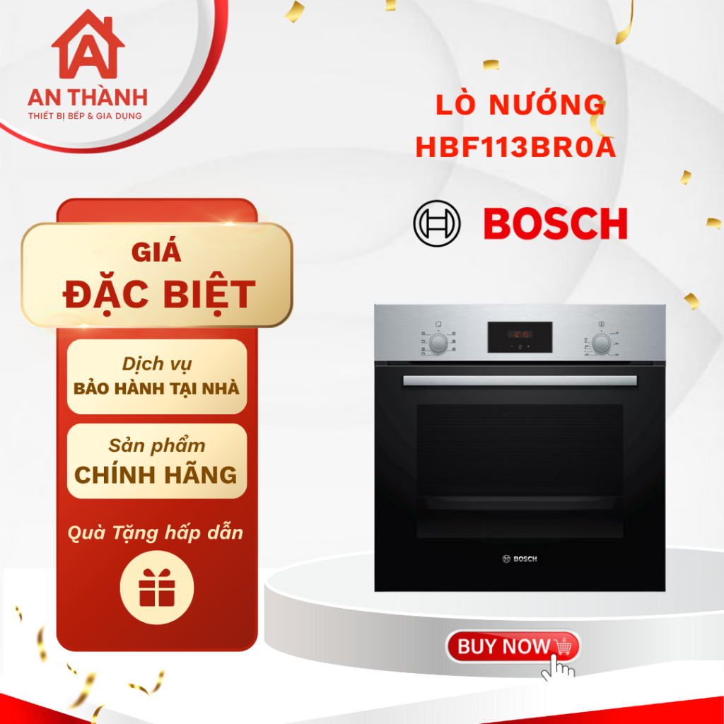 Lò nướng âm Bosch HBF113BR0A 66 lít - Gia Nhiệt Nhanh