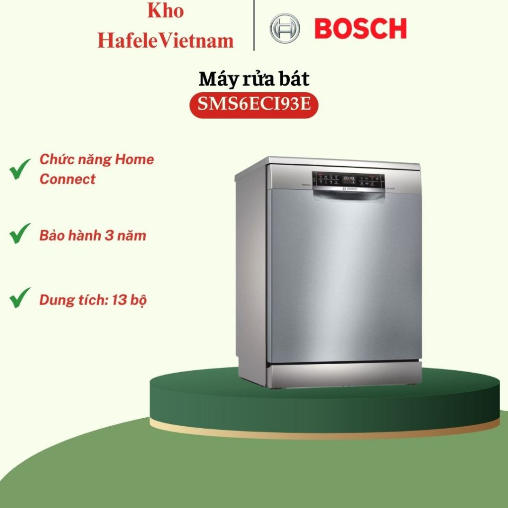 Máy rửa bát Bosch SMS6ECI93E Series 6 – 14 bộ, rửa sạch hiệu quả
