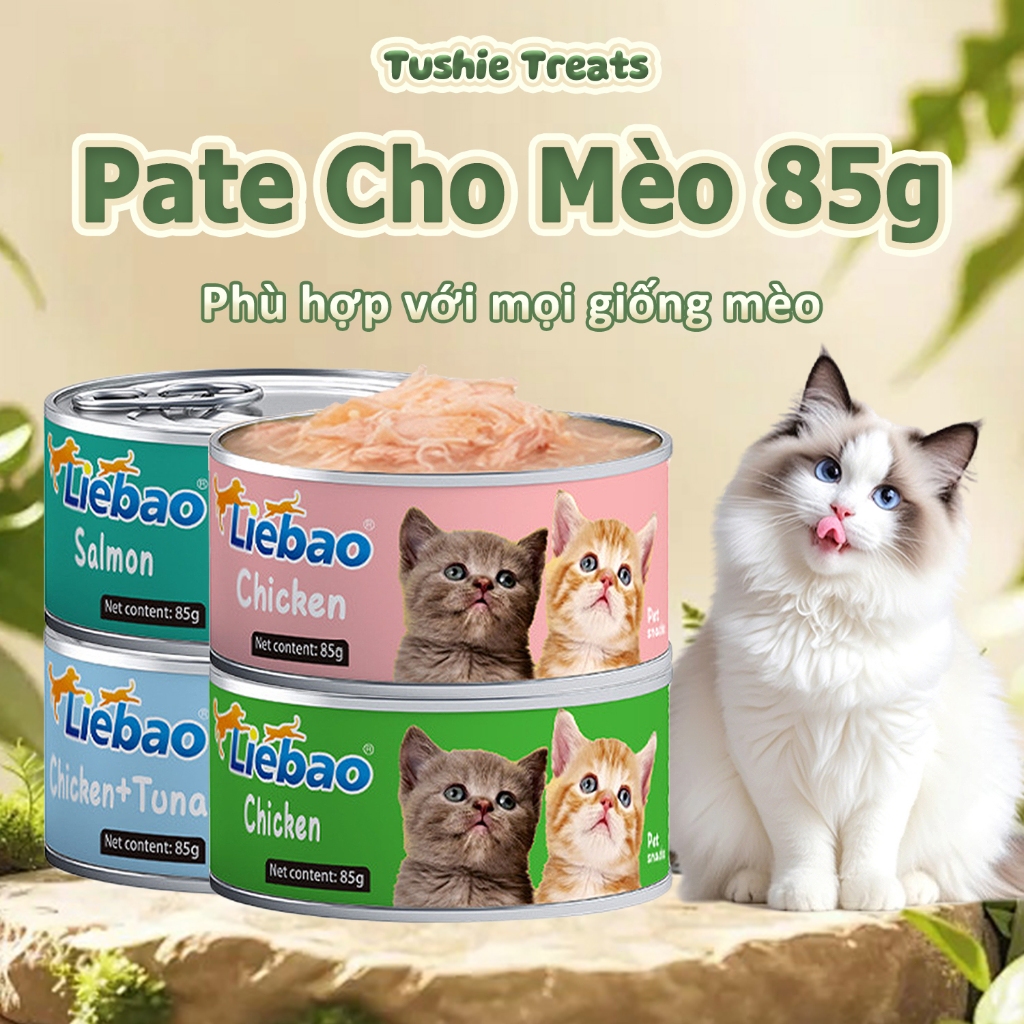 Pate mèo 85g Dạng Sốt Thịt, Pate mèo dinh dưỡng mềm tan, dễ tiêu hóa, dinh dưỡng phù hợp cho mọi loại mèo
