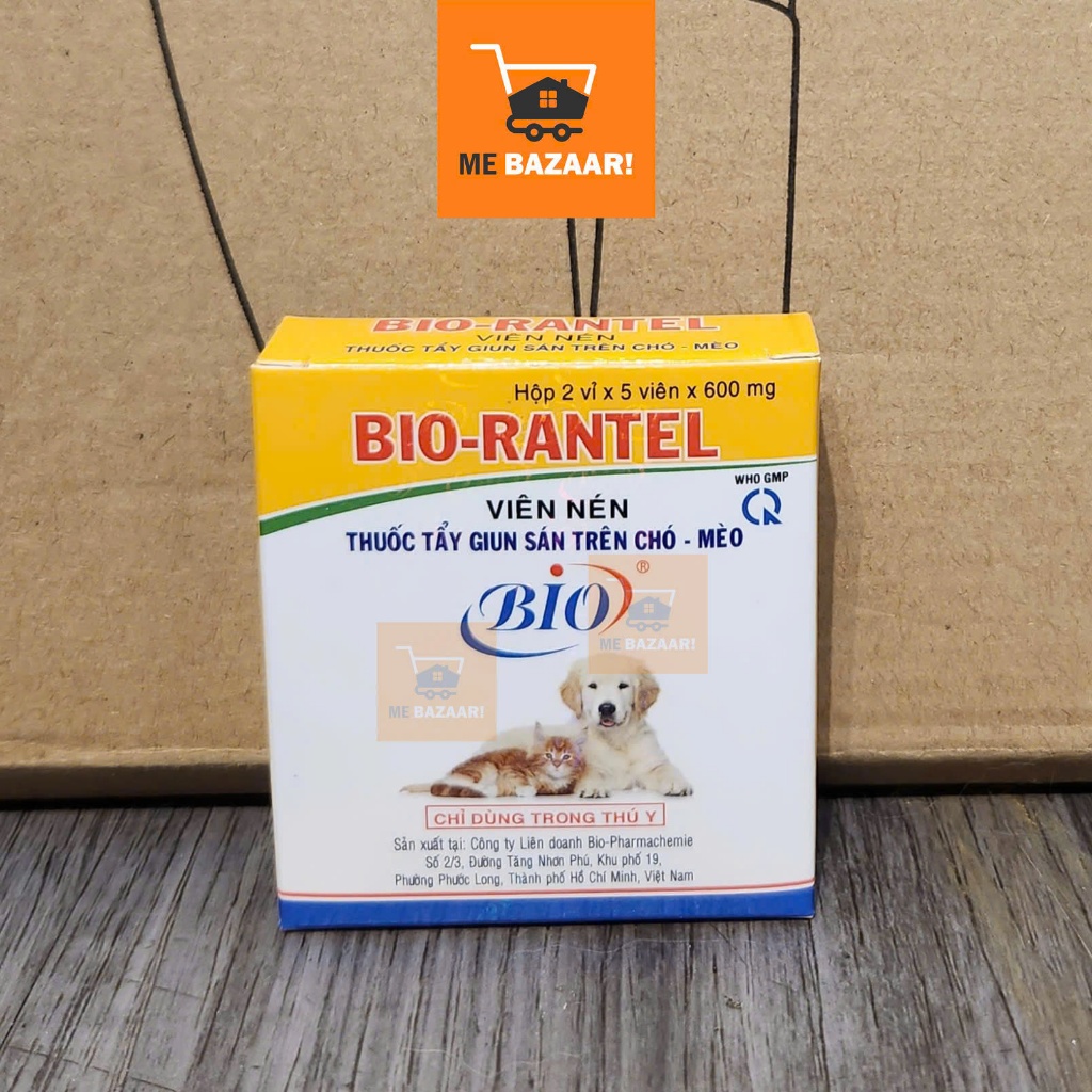 Xổ giun Bio Rantel dạng Viên cho Chó Mèo  🐶 😻