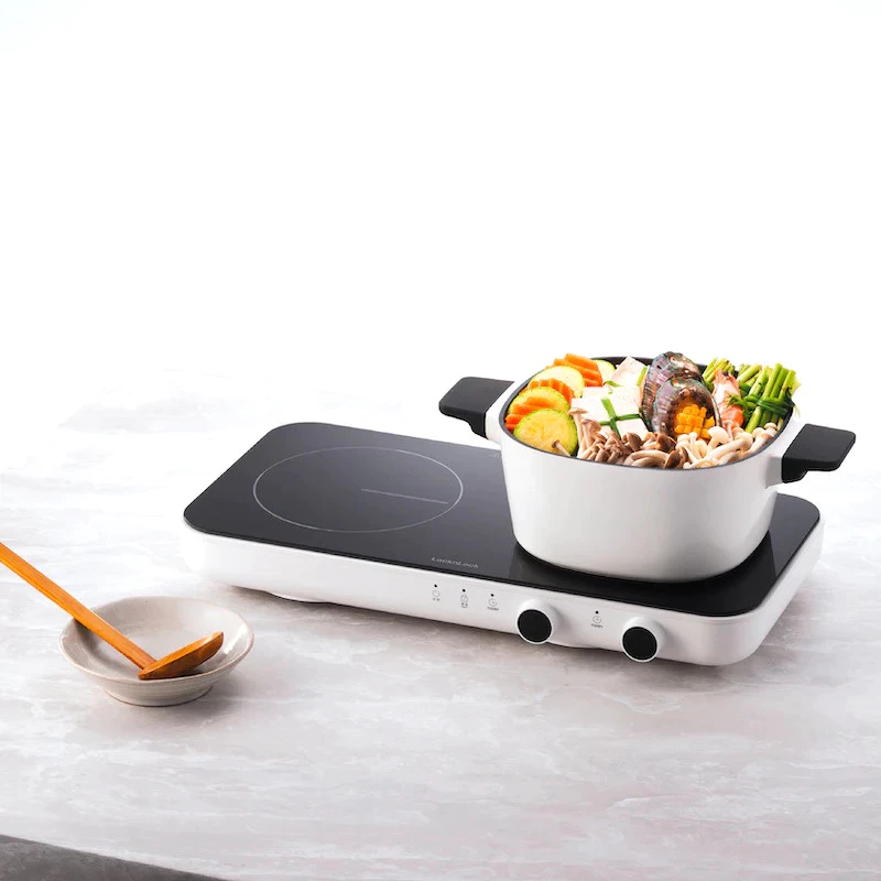 Bếp Điện Từ Đôi LocknLock EJI326WHT công suất 1500W - Hàng chính hãng