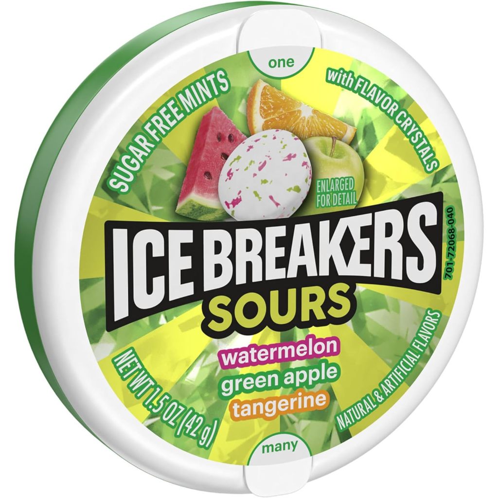 [HÀNG MỸ] Kẹo The Không Đường ICE BREAKERS Sours – Hộp 42g