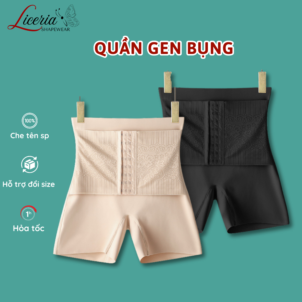 Quần Gen Nịt Bụng Lưng Cao Nâng Mông Có Móc Cài Cố Đình Giúp Eo Thon