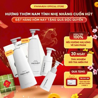   Combo Tự Tin  Dầu gội sạch gàu Fanmen Sữa rửa mặt sạch sâu kiềm dầu Sữa tắm hương nam tính Bọt vệ sinh nam khử khuẩn 