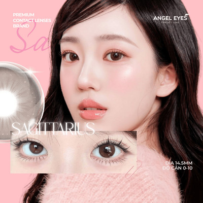 Kính áp tròng 1 ngày màu nâu tự nhiên SAGITTARIUS Dia 14.5mm - Độ cận 0-10 nhãn hiệu Angel Eyes