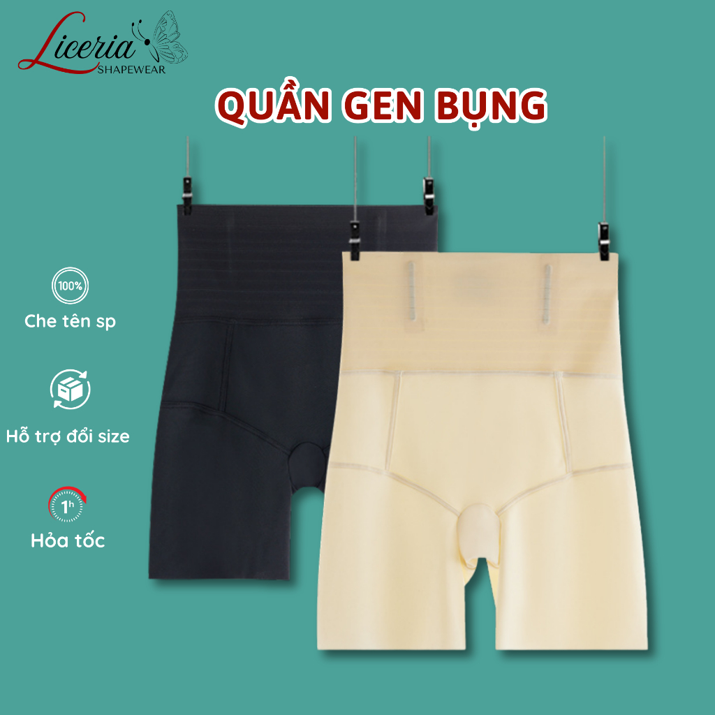 Quần Gen Nịt Bụng Siết Eo Chống Cuộn Nâng Mông, Gọn Đùi Liceria Cao Cấp QG03