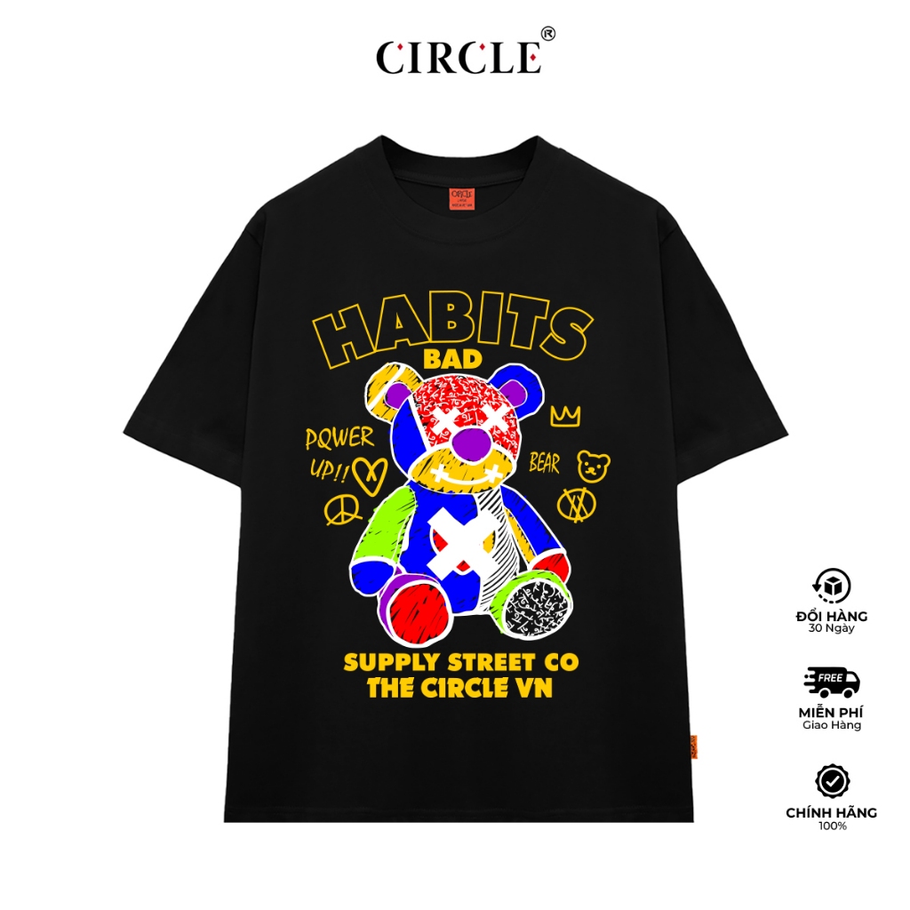 Áo Thun Bad Habits Circle Cotton Unisex - THE CIRCLE VN