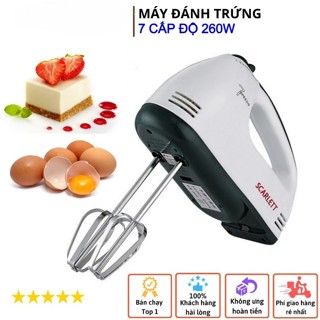 [Top Value] Máy Đánh Trứng - Máy Đánh Kem - Máy Trộn Bột - Mini, Cầm Tay, Siêu Khỏe 260W, Tạo Bọt, Trộn Nhanh
