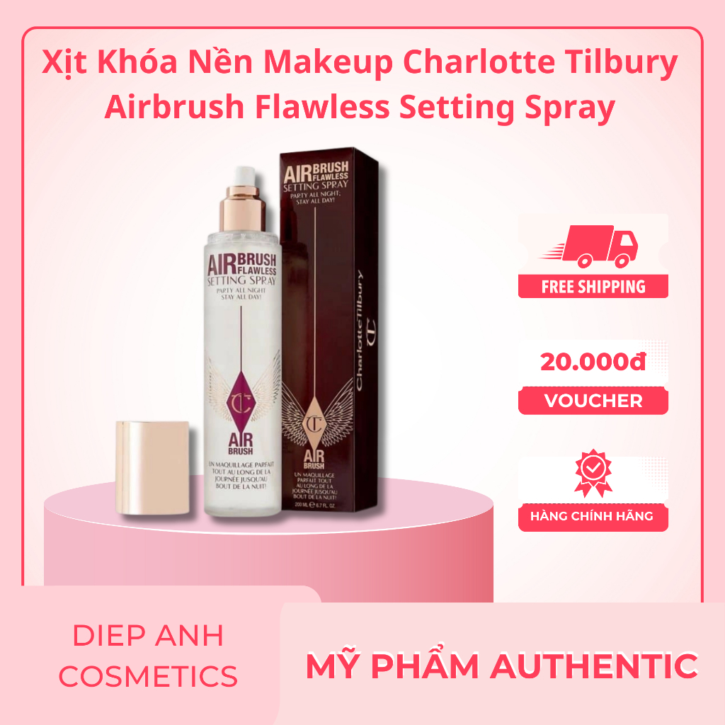 Xịt Khóa Nền Makeup Charlotte Tilbury Airbrush Flawless Setting Spray |Xịt Giữ Makeup 16 Giờ