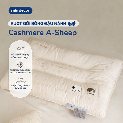 Ruột Gối Cashmere Cừu A-Sheep 5D Mịn Decor, Ruột Gối Cao Cấp Đàn Hồi Nâng Đỡ Cổ Vai Gáy