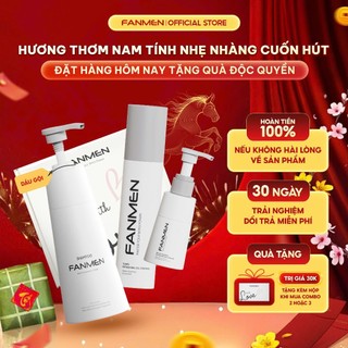  Combo Chăm Sóc  Dầu gội sạch gàu dưỡng tóc Fanmen 350ml Sữa rửa mặt muối biển chết sạch sâu và Toner Dưỡng Ẩm Cho Nam 