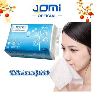  Khăn lau mặt khô JOMI 80 tờ 15x20cm Khăn sợi thực vật cao cấp mềm mịn thấm hút tốt Jomi official 