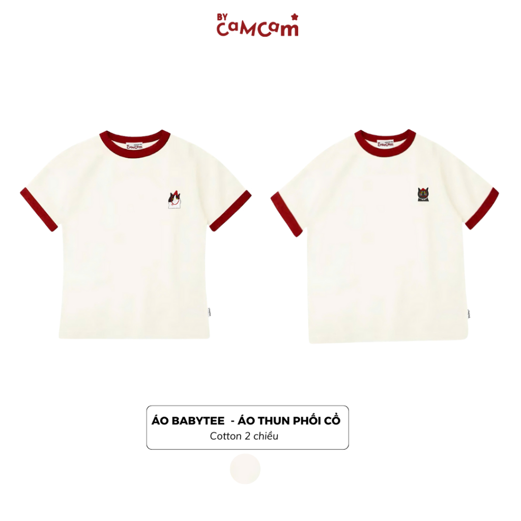 Áo Babytee - Áo Thun Ringer Tee Phối Cổ Mặc Đôi 𝑩𝒚𝒄𝒂𝒎𝒄𝒂𝒎 Áo Couple Cat Unisex Nam Nữ ATN488 | BigBuy360 - bigbuy360.vn