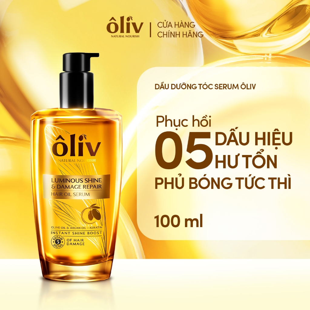 [SẢN PHẨM MỚI RA MẮT] Combo 2 Serum Dầu Dưỡng Tóc Ôliv Bóng Mượt Tức Thì, Phục Hồi 5 Dấu Hiệu Hư Tổn 100ML + 25ML | BigBuy360 - bigbuy360.vn