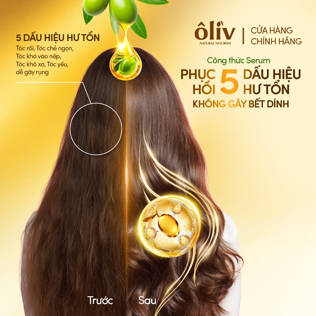 [SẢN PHẨM MỚI RA MẮT] Combo 2 Serum Dầu Dưỡng Tóc Ôliv Bóng Mượt Tức Thì, Phục Hồi 5 Dấu Hiệu Hư Tổn 100ML + 25ML | BigBuy360 - bigbuy360.vn