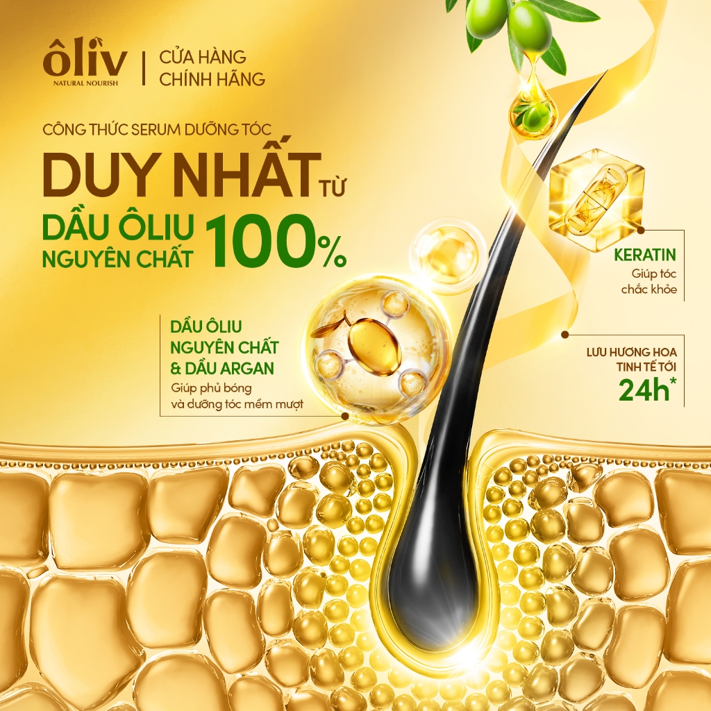 [SẢN PHẨM MỚI RA MẮT] Combo 2 Serum Dầu Dưỡng Tóc Ôliv Bóng Mượt Tức Thì, Phục Hồi 5 Dấu Hiệu Hư Tổn 100ML + 25ML | BigBuy360 - bigbuy360.vn