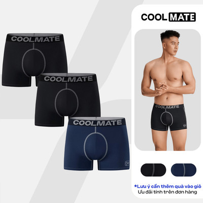 [MUA 3 TẶNG 1]Combo 3 quần lót nam thể thao, hàng ngày trunk ErgoFit êm ái, giảm ma sát, tối ưu chuyển động Coolmate