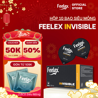  Bao cao su Feelex siêu mỏng nhiều gel bôi trơn hương thơm gân gai kéo dài thời gian quan hệ 