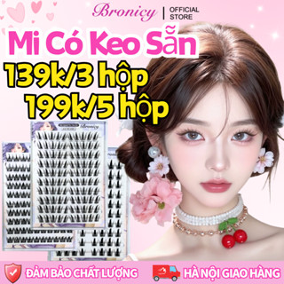  Bronicy 139k 3Hộp Mi Giả Có Keo Sẵn Hướng Dương Tự Nhiên Mi Giả Tự Dính Có Thể Tái Sử Dụng Nhiều Lần 
