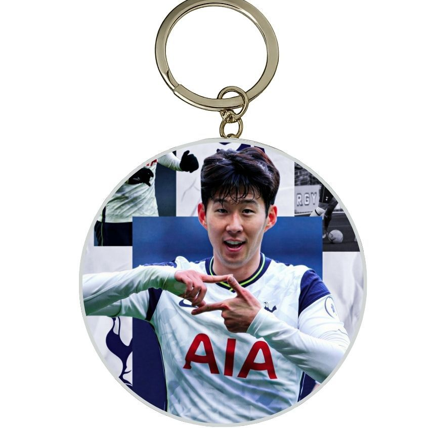 MÓC KHÓA THIẾC IN HÌNH SON HEUNG-MIN MẪU 1