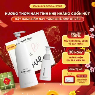   Combo Sạch Sẽ  Dầu gội sạch gàu dưỡng tóc cho nam Fanmen 350ml và Sữa rửa mặt muối biển chết sạch sâu kiềm dầu 100ml 