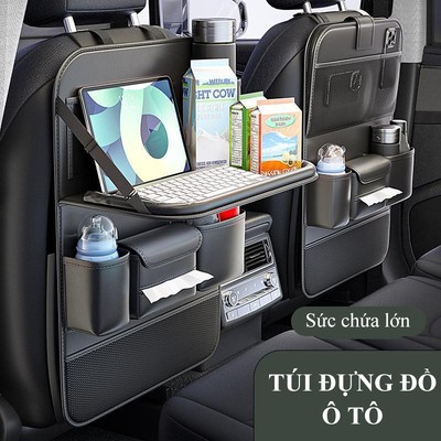 Túi treo sau ghế ô tô MYT túi đựng đồ có kèm bàn đựng được laptop thiết kế có ngăn chứa chống va đập ít bám bẩn