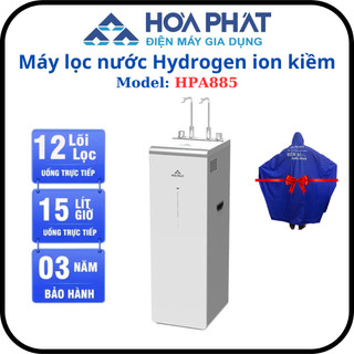  Máy Lọc Nước Hydrogen Ion Kiềm Hòa Phát HyperS HPA885 - HPA886 - 2 vòi có nóng lạnh tặng kèm 1 bộ áo mưa chính hãng 