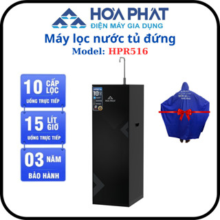  Máy lọc nước RO tủ đứng Hòa Phát HPR516 - Hệ thống 10 lõi - Tặng kèm 1 bộ áo mưa - Bảo hành 3 năm 
