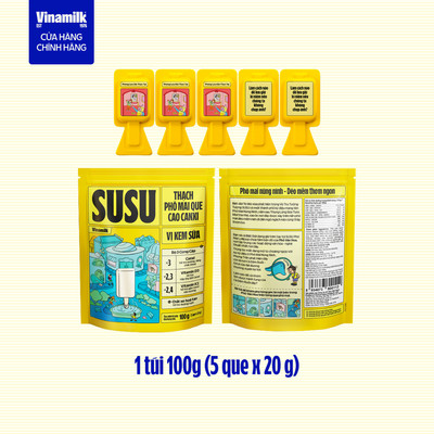 [Sản Phẩm Mới- Chỉ Giao TPMCH & HN] Thạch Phô Mai Que Vinamilk Susu - Cao Canxi - Vị Kem Sữa - Cho Trẻ Từ 3t