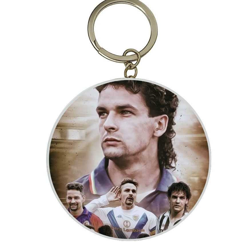 MÓC KHÓA THIẾC IN HÌNH ROBERTO BAGGIO