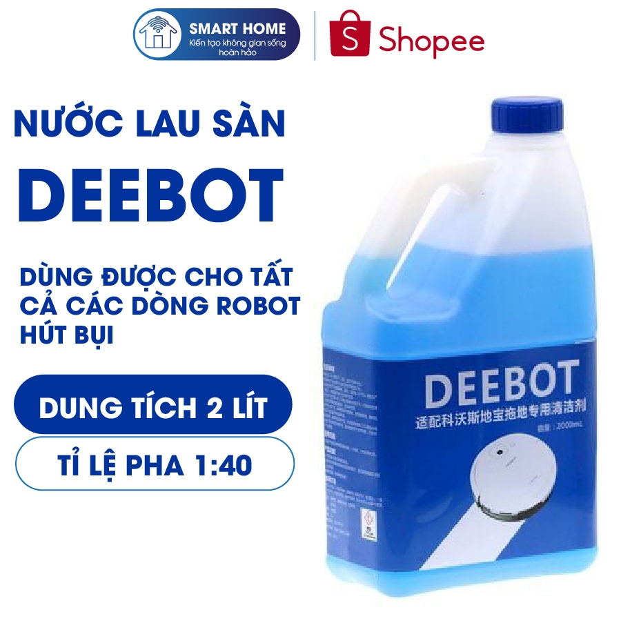 Nước lau sàn cho Robot hút bụi lau nhà Ecovacs Deebot 2 lít - 1 lít _ Nano S 2 lít