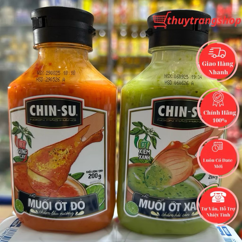 Muối Ớt Xanh Đỏ Chinsu Chai 200g