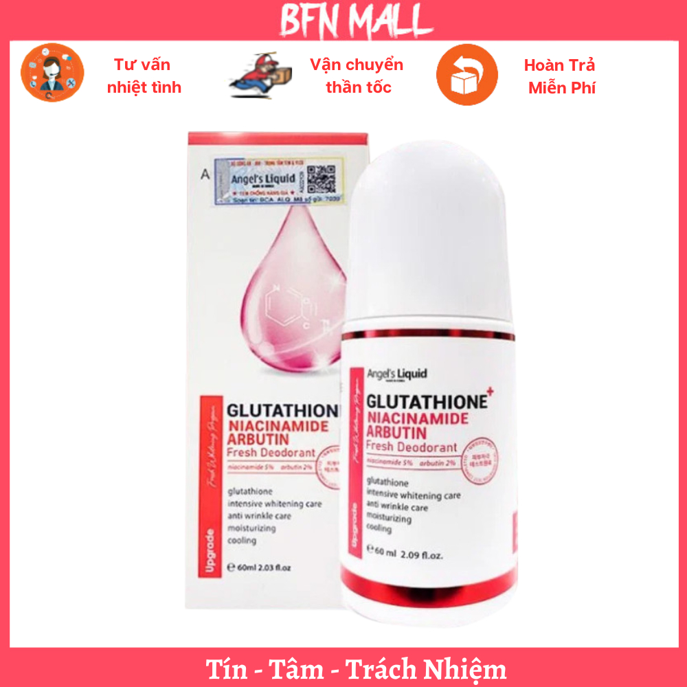 Lăn Nách Angel's Liquid Glutathione+Niacinamide Arbutin Cooling Fresh Deodorant 60ml