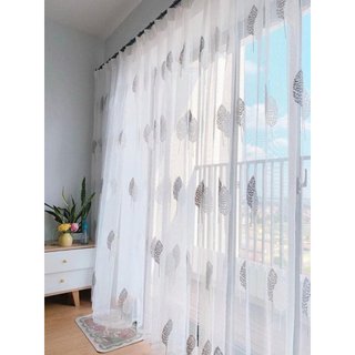 thanh lý rèm vải voan spa 3m cao 2m7 chỉ việc treo.