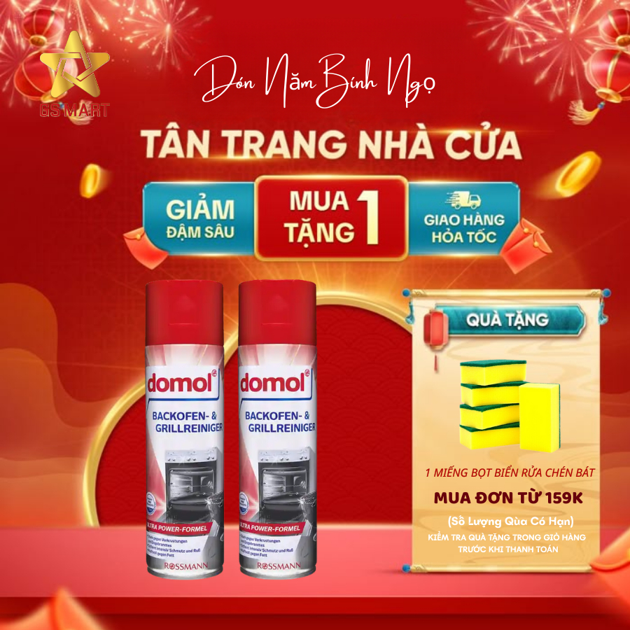 Chai xịt vệ sinh lò nướng, lò vi sóng, nồi chiên không dầu Denkmit 500ml chính hãng Đức