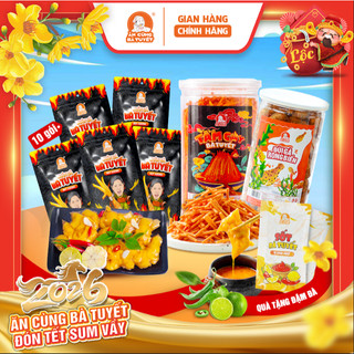   Tặng 1 hũ sốt chấm  Combo SONG GÀ SONG BIM: 10 loại chân + 1 bim bim tăm cay+ 1 hũ đùi gà M79 