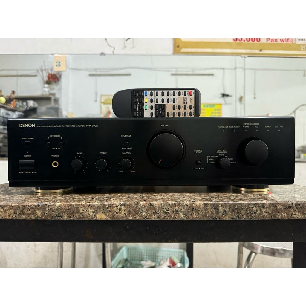 Amply Denon PMA-390lll công xuất 135w/1kênh máy chạy 4 sò Sanken âm thanh rất hay.