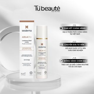 [HÀNG CÔNG TY] Kem Giảm Nám Làm Trắng Và Tích Hợp Chống Nắng Sesderma Azelac RU Luminous Fluid Cream 50ml