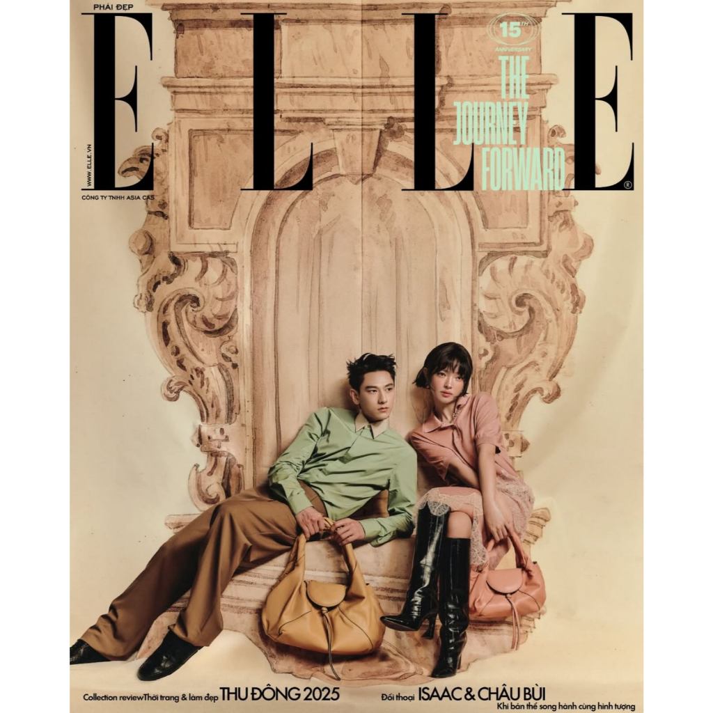 Tạp chí ELLE Việt Nam Tháng 8/2025 -  BÌA ISAAC X CHÂU BÙI - THE JOURNEY FORWARD