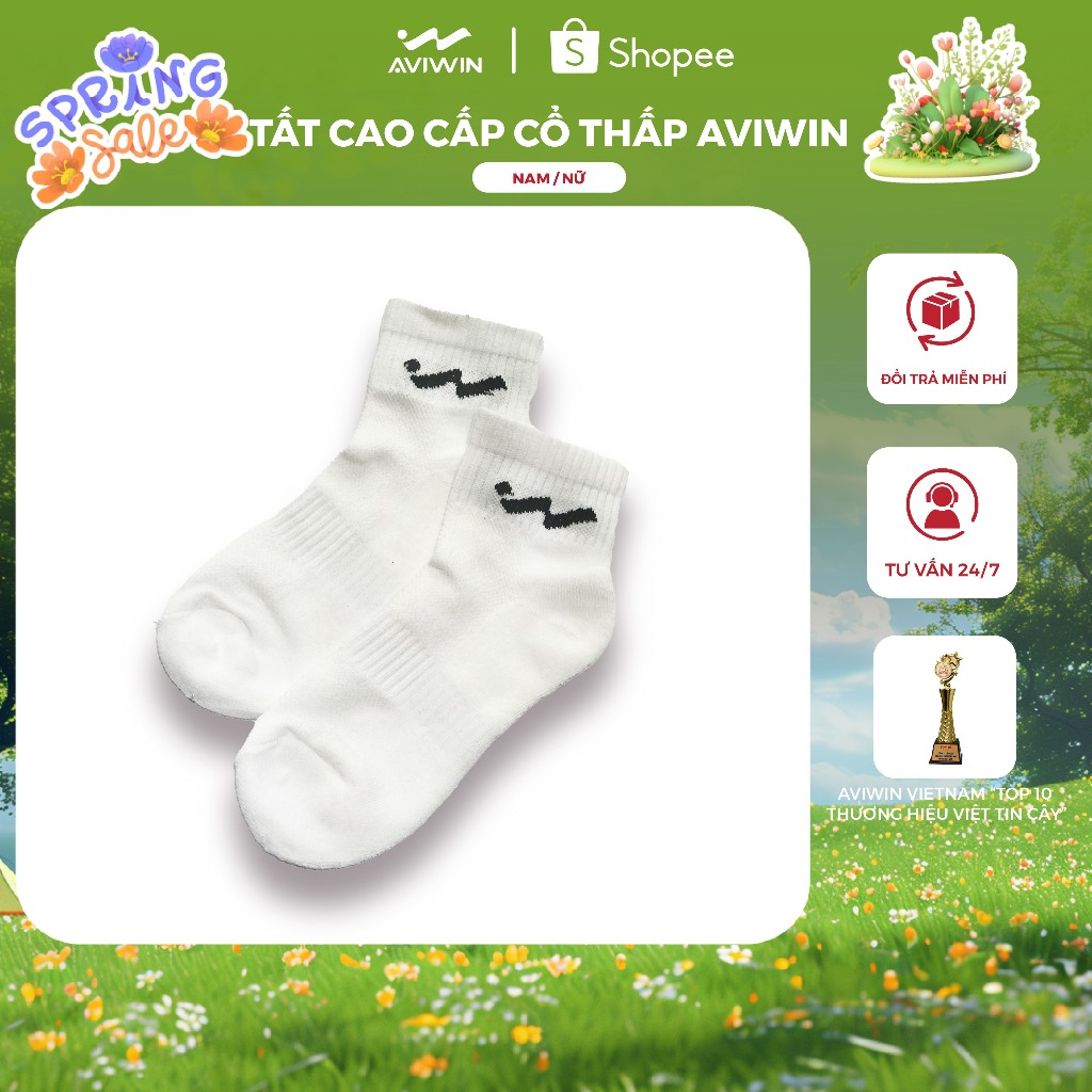 Tất Vớ Nam Nữ Cao Cấp Cổ Thấp Aviwin